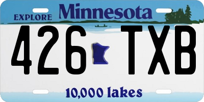 MN license plate 426TXB