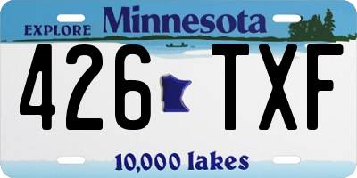 MN license plate 426TXF
