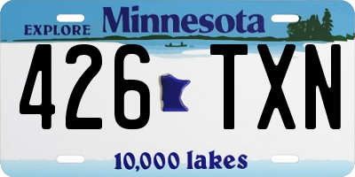 MN license plate 426TXN