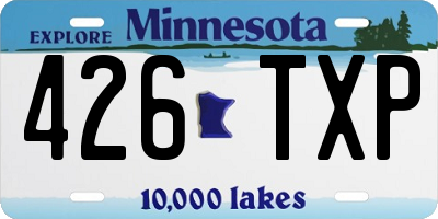 MN license plate 426TXP