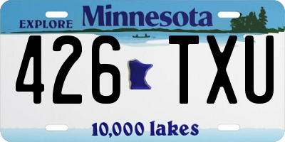 MN license plate 426TXU