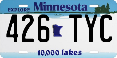 MN license plate 426TYC