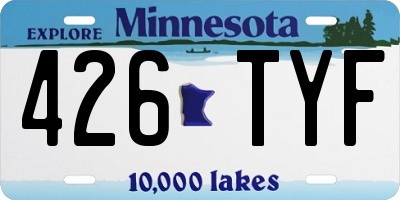 MN license plate 426TYF