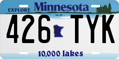 MN license plate 426TYK