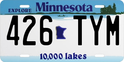 MN license plate 426TYM