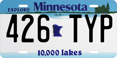 MN license plate 426TYP