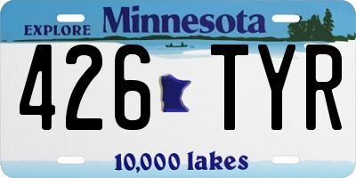 MN license plate 426TYR