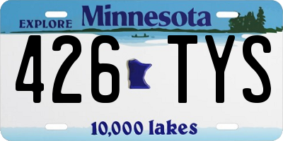 MN license plate 426TYS