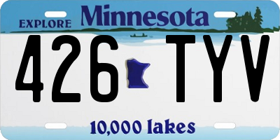 MN license plate 426TYV