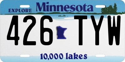 MN license plate 426TYW
