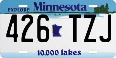 MN license plate 426TZJ