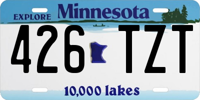 MN license plate 426TZT