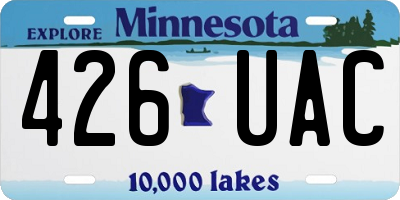 MN license plate 426UAC