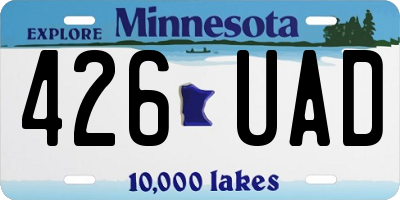 MN license plate 426UAD