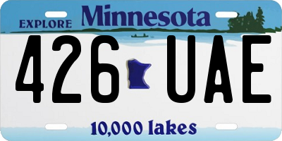 MN license plate 426UAE