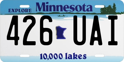 MN license plate 426UAI