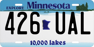 MN license plate 426UAL