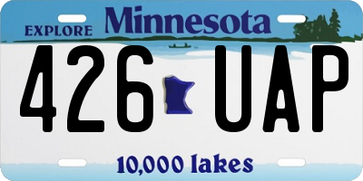 MN license plate 426UAP