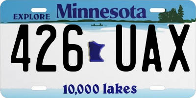 MN license plate 426UAX