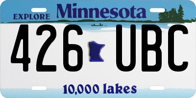 MN license plate 426UBC