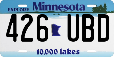 MN license plate 426UBD