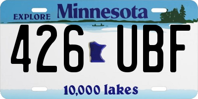 MN license plate 426UBF