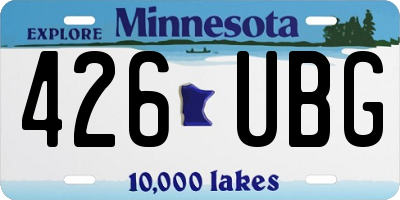 MN license plate 426UBG