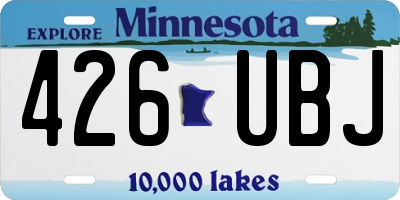 MN license plate 426UBJ