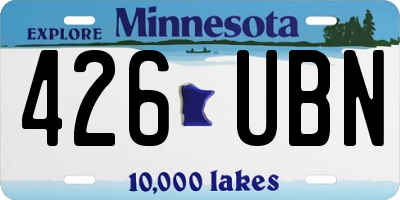 MN license plate 426UBN