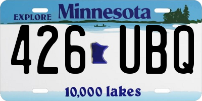 MN license plate 426UBQ