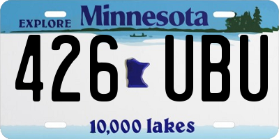 MN license plate 426UBU