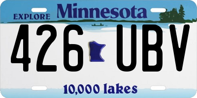 MN license plate 426UBV