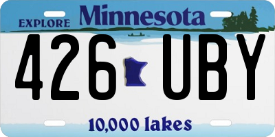 MN license plate 426UBY