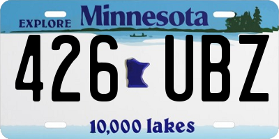 MN license plate 426UBZ