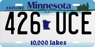 MN license plate 426UCE