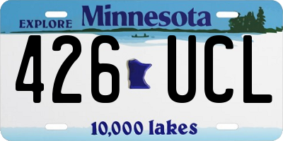 MN license plate 426UCL