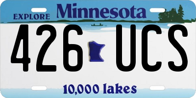 MN license plate 426UCS