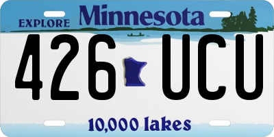 MN license plate 426UCU