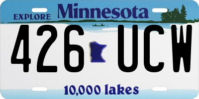 MN license plate 426UCW