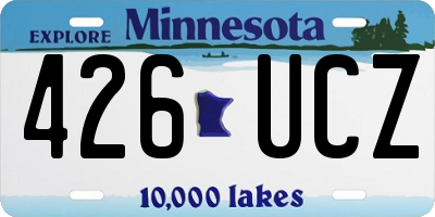 MN license plate 426UCZ
