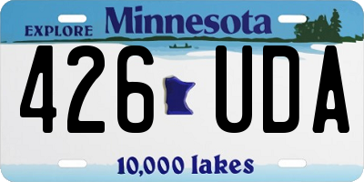 MN license plate 426UDA