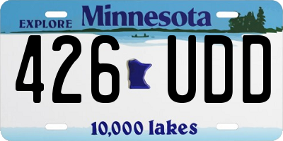 MN license plate 426UDD