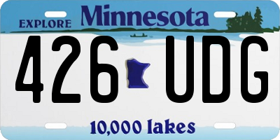 MN license plate 426UDG