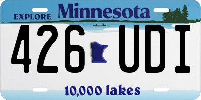 MN license plate 426UDI