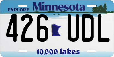 MN license plate 426UDL