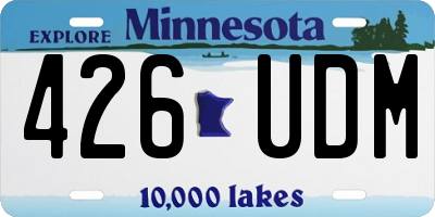 MN license plate 426UDM