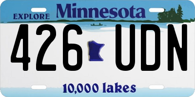 MN license plate 426UDN