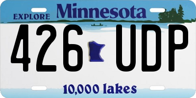MN license plate 426UDP