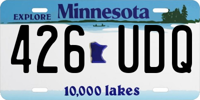 MN license plate 426UDQ