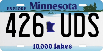 MN license plate 426UDS